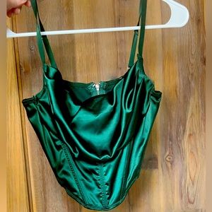 Emerald green urban outfitters top, size small, worn once